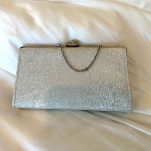 Vintage silver clutch handbag